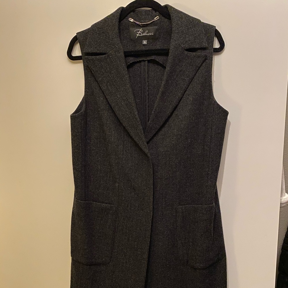 Italian wool long vest.